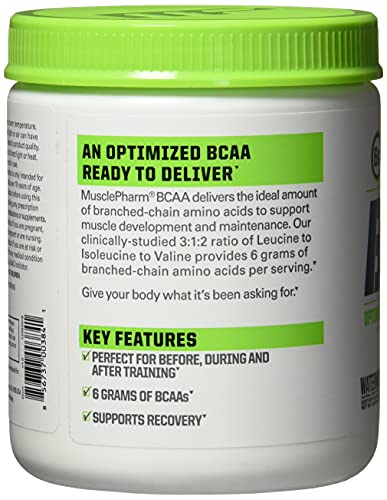 MusclePharm Essentials BCAA Powder, Post-Workout Recovery Drink, Watermelon