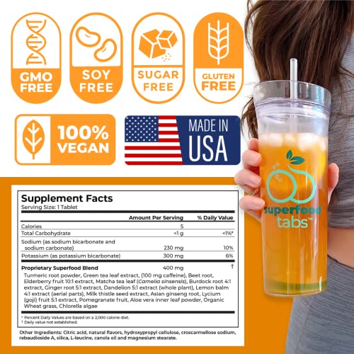 skinnytabs Superfood Tabs Detox Cleanse Drink - Fizzy Nutrition Supplement