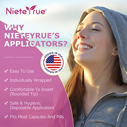 Nieteyrue 20-Packs Suppository Applicators for Women, Disposable, Individually Wrapped
