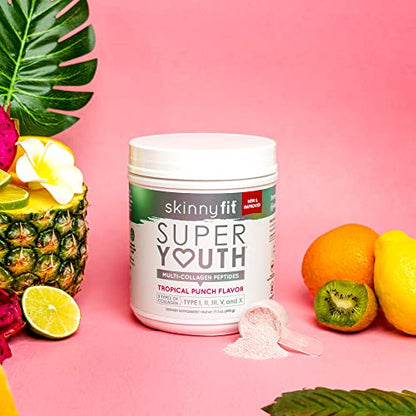 SkinnyFit Super Youth Tropical Punch Multi-Collagen Peptides Plus Apple Cider Vinegar