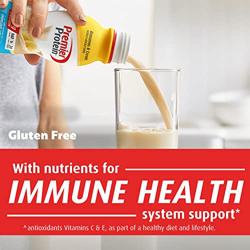 Premier Protein Shake, Bananas & Cream, 30g Protein, 1g Sugar, 24 Vitamins & Minerals