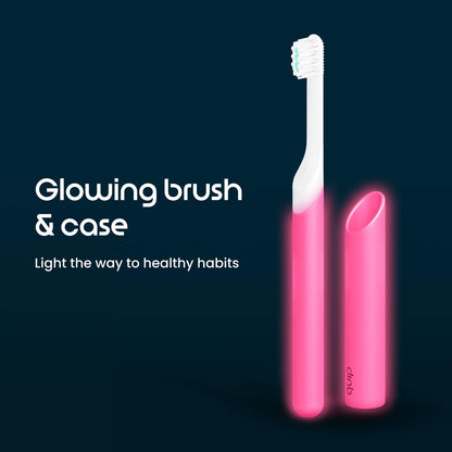 Quip Sonic Electric Toothbrush for Kids with Timer, Glow in the Dark Green