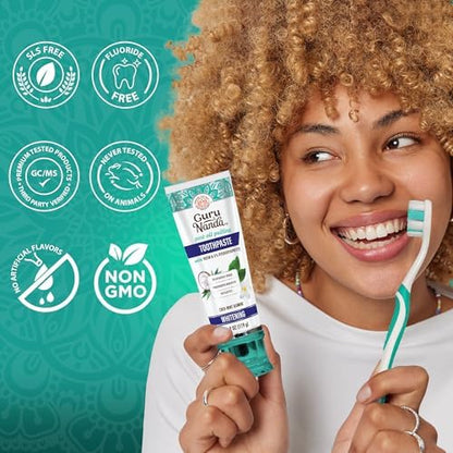 GuruNanda Whitening Duo – Hydroxyapatite Toothpaste & 7-Day Whitening Strips for a Brighter Smile & Stronger Teeth