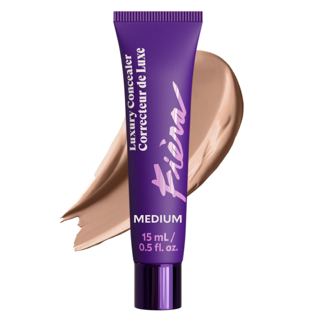 Fièra Luxury Concealer & Foundation with Anti-Aging Ingredients - Full Coverage for Dark Circles, Wrinkles, Fine Lines, and Spots, All-Day Wear For Mature Skin - Sand, 0.5 FL. OZ. / 15 ML