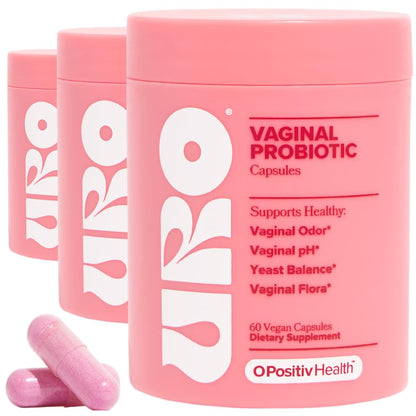 URO Vaginal Probiotics for Odor, Flora & pH Balance – 30-Day Supply