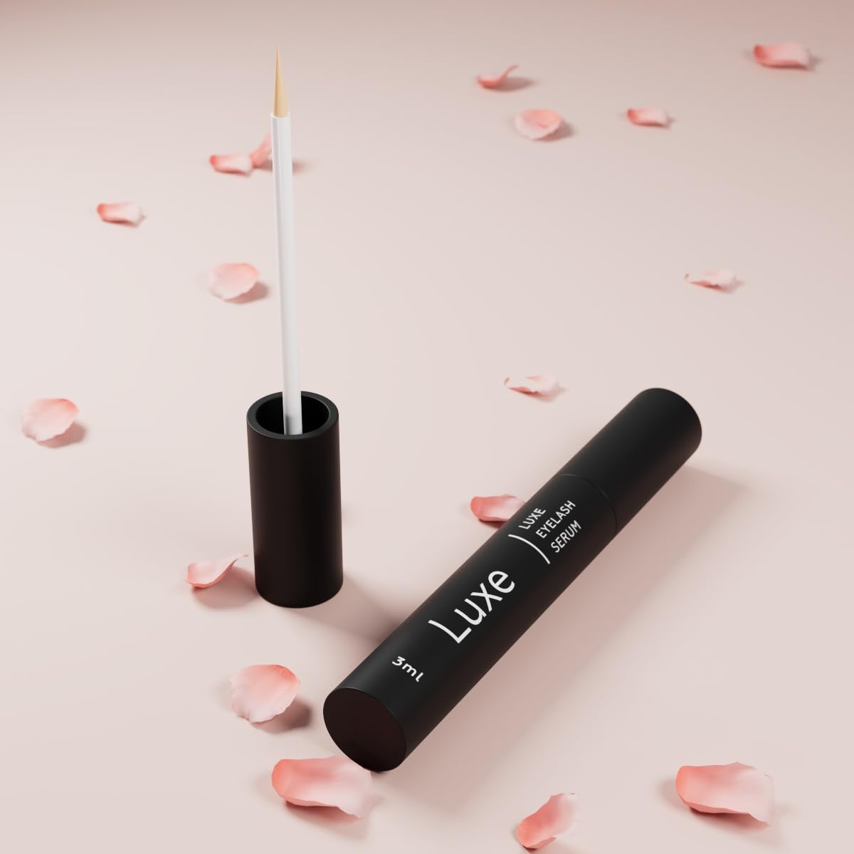 Luxe Cosmetics Eyelash Serum (3mL) Eyelash Growth Serum for Thicker, Longer & Fuller Lashes - Premium Lash Growth, Volume Lashes - Visible Results After 4 Weeks - Suitable for All Eyelashes