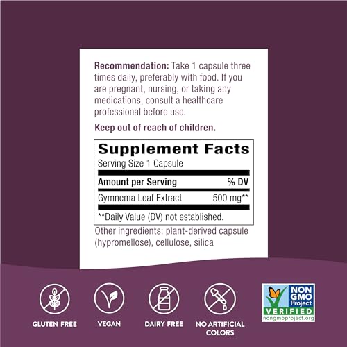 Nature's Way Gymnema Capsules, 500 mg per serving, 60 Count
