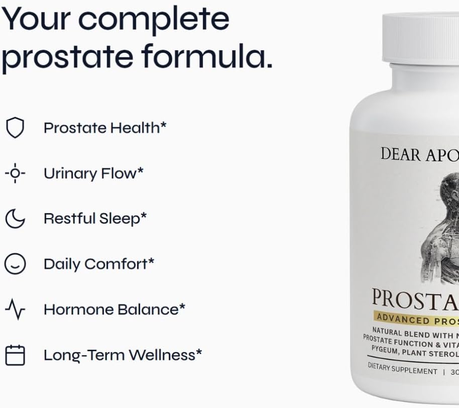 Prostate Max Support Supplement - Saw Palmetto 200mg, Pygeum 100mg, Zinc, Selenium - Urinary Health & Flow - Vegan, Non-GMO, Gluten Free - 60 Capsules