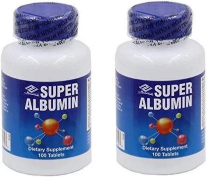 Nu-Health Super Albumin Hydrolyzed Protein Amino Acids, 100 Tabs Pack of 2
