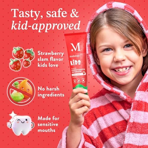 Mouthology Kid's Strawberry Toothpaste and Kid's Tongue Scraper
