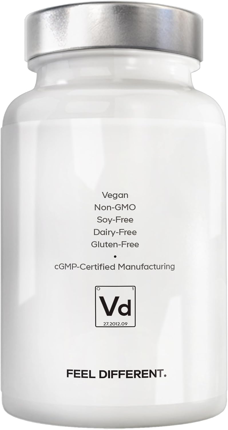 Amen Vitamin D, K2 & Zinc, Cholecalciferol D3 5000 IU, Organic Whole Food Blend with Apple, Blueberry, Cranberry, Elderberry Powder Fruits, Vegan Supplement, D3 K2 Vitamins, Non-GMO - 60 Capsules