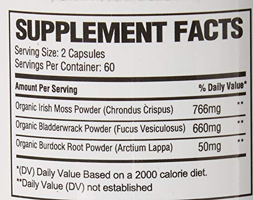 Red's Kitchen Sink Cell Fuel 102 Sea Moss Capsules | Made with Irish Sea Moss Bladderwra