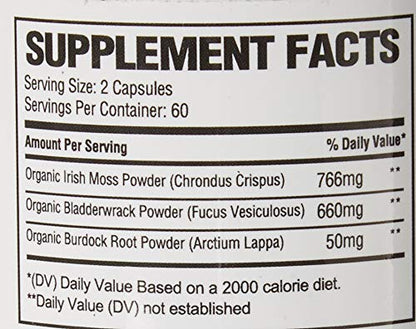 Red's Kitchen Sink Cell Fuel 102 Sea Moss Capsules | Made with Irish Sea Moss Bladderwra