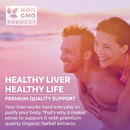 Organic Liver Cleanse Detox & Repair (Vegan, Non-GMO) Milk Thistle Extract (80% Silymarin)