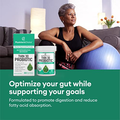 Physician's CHOICE Probiotics for Weight Management & Bloating- 6 Probiotic Strains