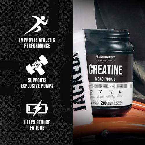 Jacked Factory Creatine Monohydrate Powder 1000g - Creatine Supplement for Muscle