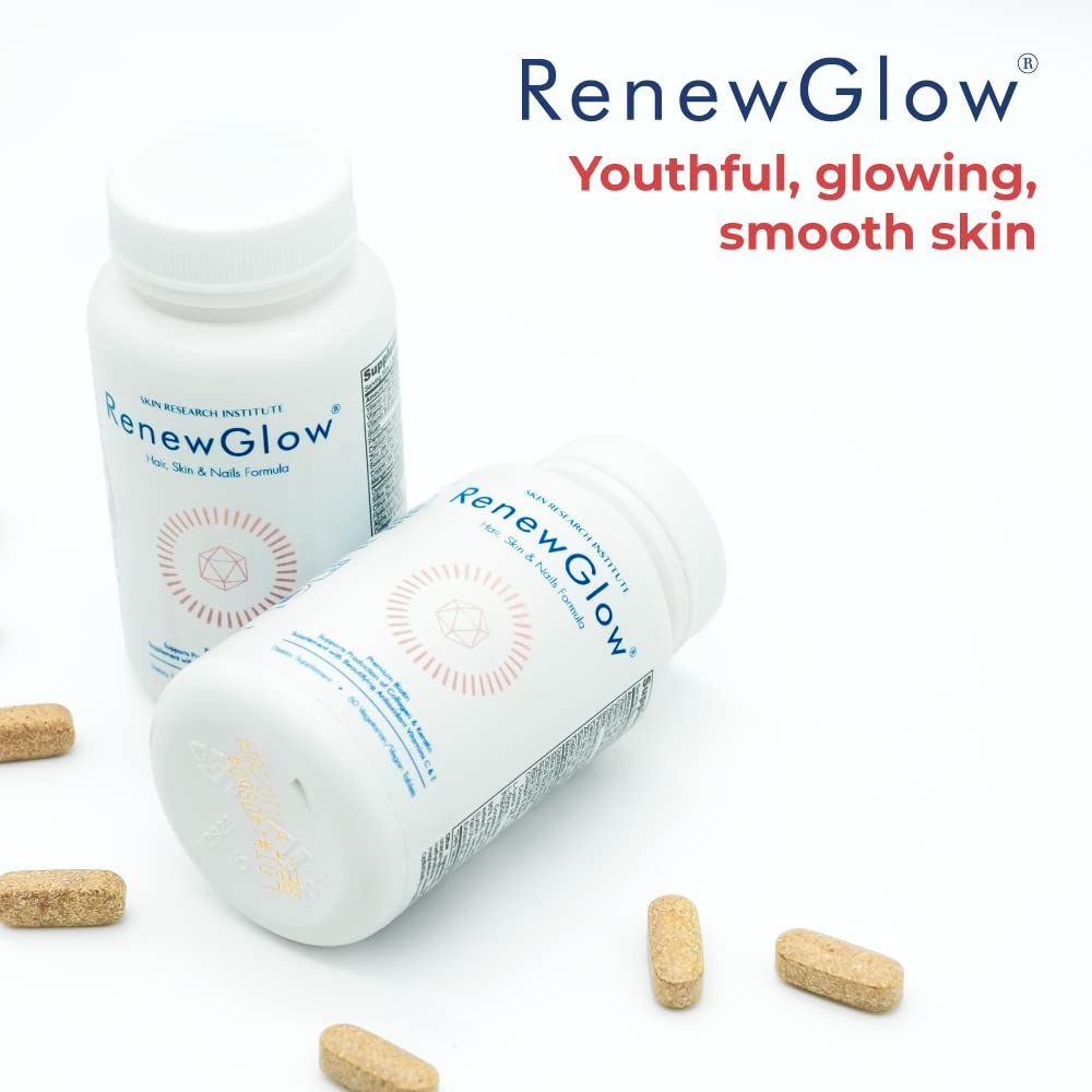 Renewglow Hair Supplement, Proven to Promote Healthy Hair Growth Supports Thicker