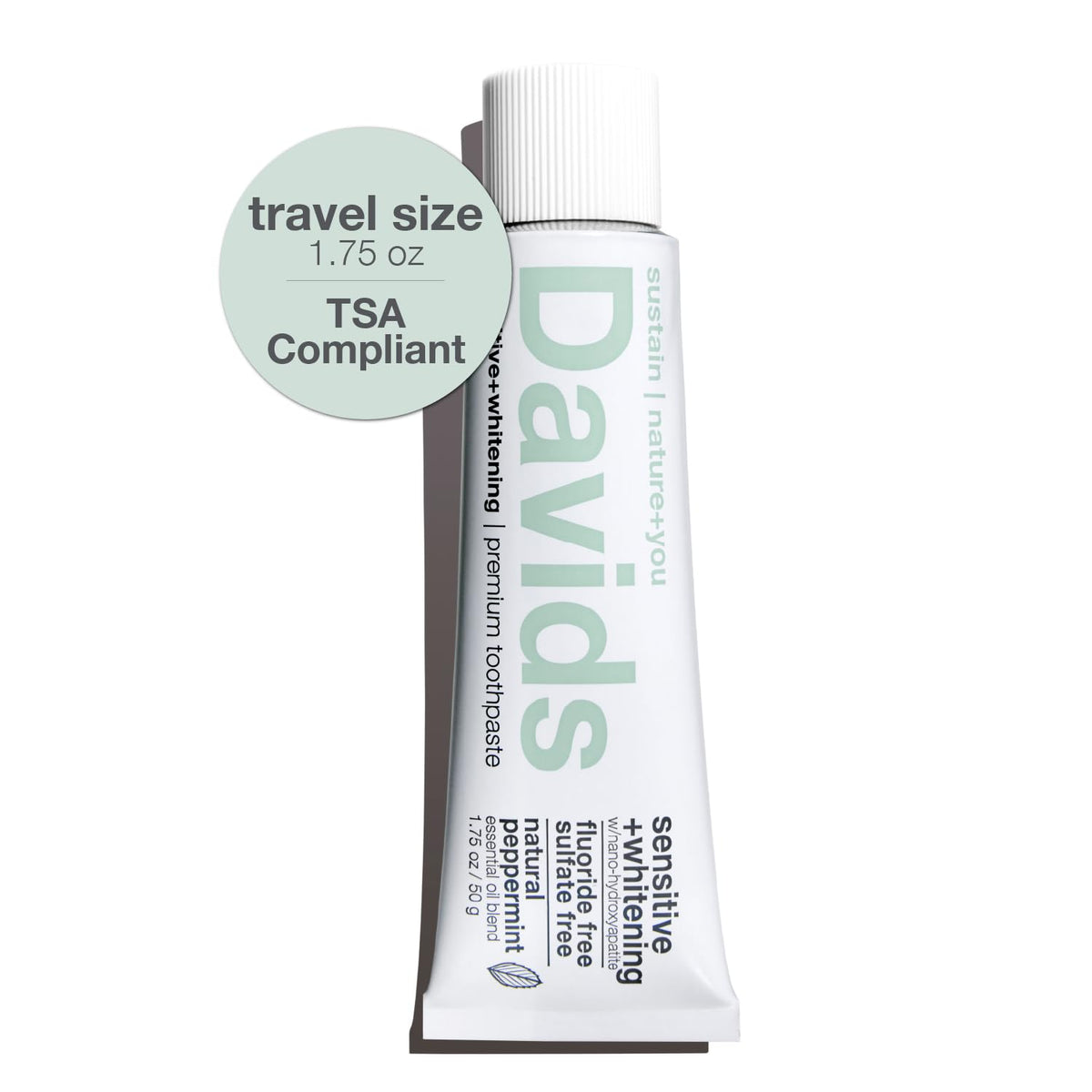 Davids Nano Hydroxyapatite Toothpaste Sensitive + Whitening Peppermint 4oz
