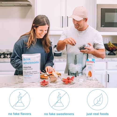 drink wholesome Mocha Egg White Protein Powder | for Sensitive Stomachs