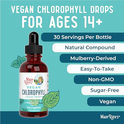 MaryRuth Organics Chlorophyll Liquid Drops, Clean Label Project Certified, Vegan