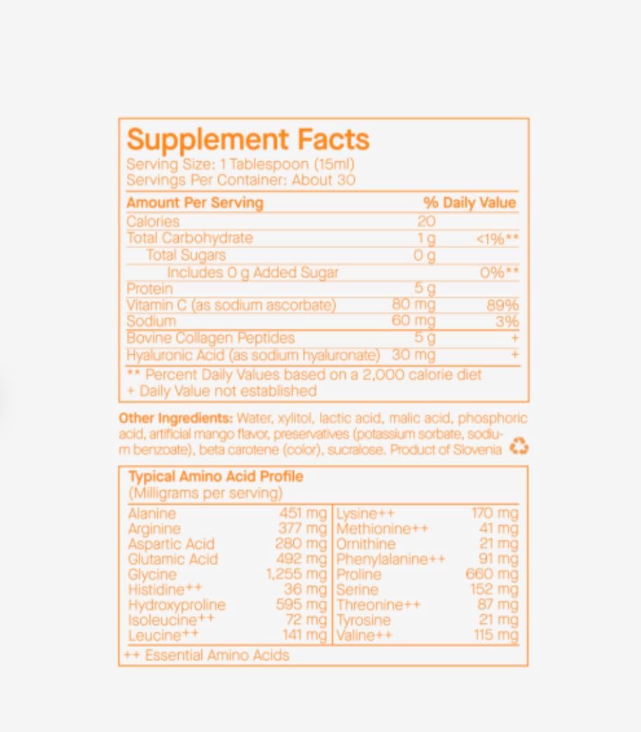 SpoiledChild Collagen Peptides + Vitamin C + Hyaluronic Acid Liquid Collagen Pineapple Flavor 400ml 13.5 FL oz