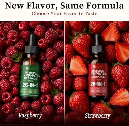 Migcopat 26-in-1 Liposomal Lymphatic Drainage Drops, Strawberry Flavor, 2 fl oz 26-in-1 Liposomal Lymphatic Drainage Drops, 2 fl oz