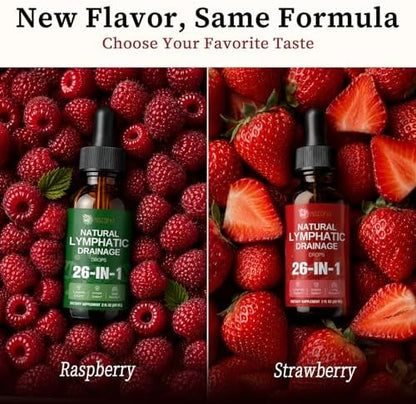 Migcopat 26-in-1 Liposomal Lymphatic Drainage Drops, Strawberry Flavor, 2 fl oz 26-in-1 Liposomal Lymphatic Drainage Drops, 2 fl oz