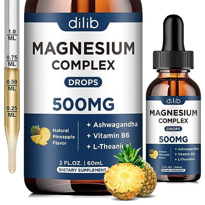Triple Magnesium Complex Supplement-Magnesium Glycinate, Citrate, Malate Liquid Drops