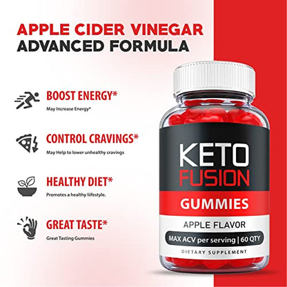 Keto Fusion Gummies - Official Formula, Vegan - Keto Fusion ACV Gummies Advanced
