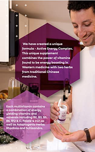 Vegetology Energy Supplements – Iron, Vitamin C & B2, B12, Folate & More – Vitamin Supple