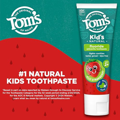 Tom's of Maine ADA Approved Fluoride Children's Toothpaste, Natural Toothpaste