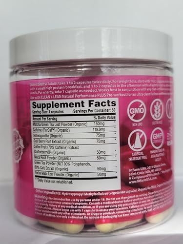 Clean+Lean-Organic Fat Burner by FitFarm USA - Worlds First Organic Fat Burner Supports