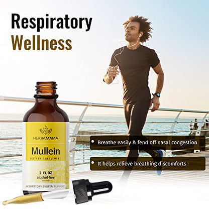 Mullein Leaf Tincture - Lung Cleanse - Vegan Lung Detox - Respiratory Health