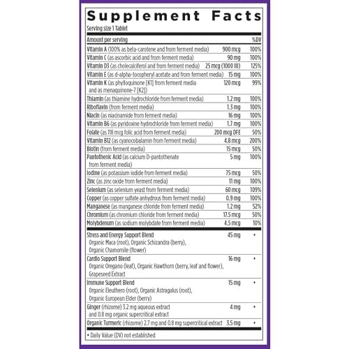 New Chapter Men's Multivitamin for Immune, Stress, Heart + Energy Support