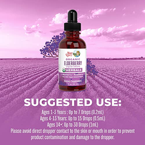 MaryRuth Organics Elderberry Syrup | USDA Organic Elderberry | Sugar Free Adults & Kids