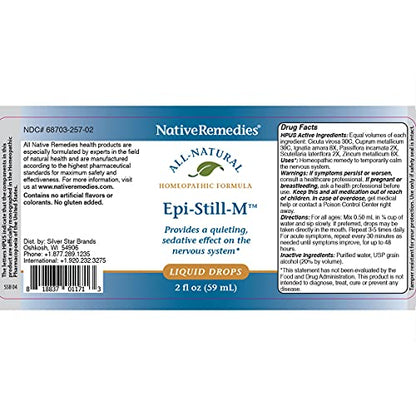 NativeRemedies Epi-Still-M - Natural Homeopathic Formula Provides a Quieting, Sedative Effect