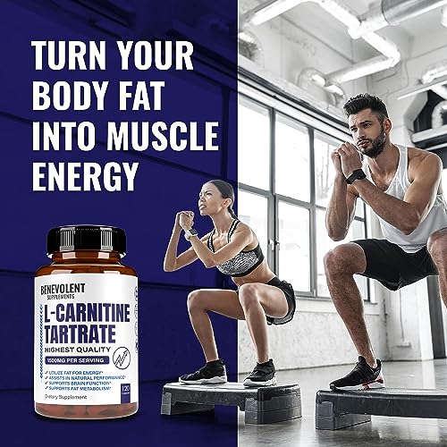 Premium L-Carnitine Tartrate Supplement - 1500mg - Utilize Fat for Energy with Tartrate