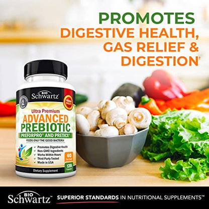 Prebiotics for Advanced Gut Health - Immune System Support & Dietary Fiber