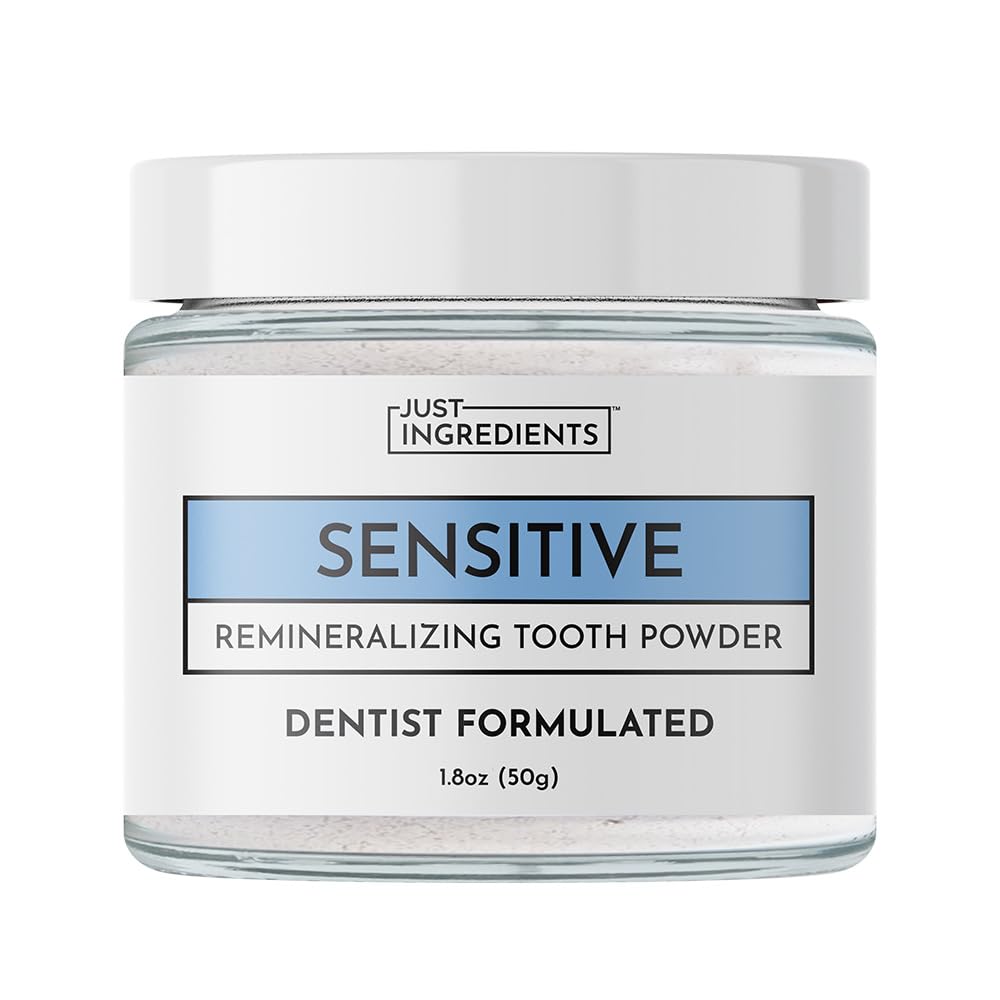 Just Ingredients Remineralizing Tooth Powder - Fluoride-Free, Whitens, Vegan, Clean - 1 oz Whitening