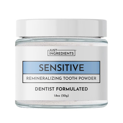 Just Ingredients Remineralizing Tooth Powder - Fluoride-Free, Whitens, Vegan, Clean - 1 oz Whitening
