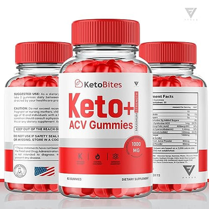 (3 Pack) Keto Bites ACV Gummies, KetoBites Keto ACV Gummies Advanced Weight Loss