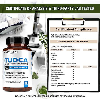 2000mg TUDCA Bile Salts Supplement Complex | Supports Liver Detox & Cleanse, Gallbladder