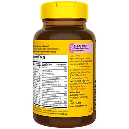 Nature Made Multivitamin For Her 50+ with No Iron, Womens Multivitamin for Daily Nutrition