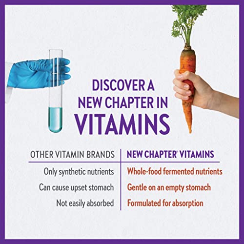 New Chapter Men's Multivitamin for Immune, Stress, Heart + Energy Support with Fermente