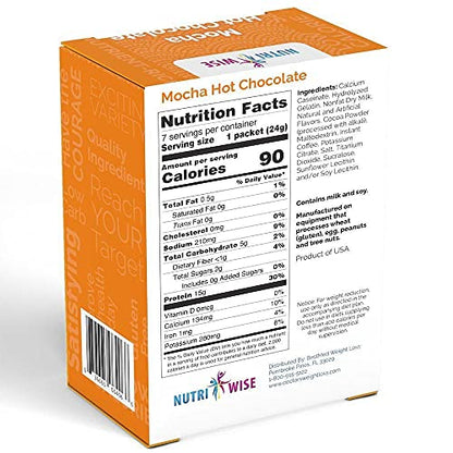 NutriWise – High Protein 15g | Instant Hot Drink | Mocha | 7/Box | Weight Loss, KETO Diet