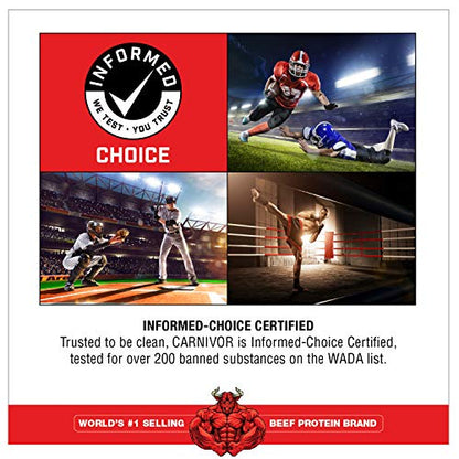 MuscleMeds, Carnivor Beef Protein Isolate Powder 56 Servings, Chocolate, 72 Ounce