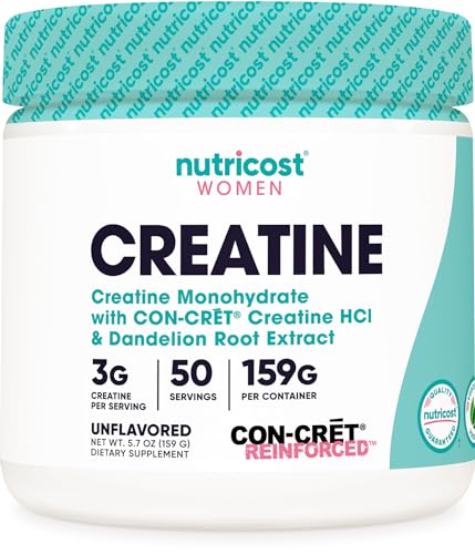 Nutricost Creatine Monohydrate Powder for Women, Micronized, Unflavored, 50 Servings 