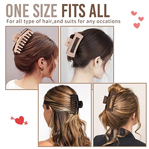 LuSeren Hair Clips for Women 4.3 Inch Large Hair Claw Clips for Women Thin Thick Curly