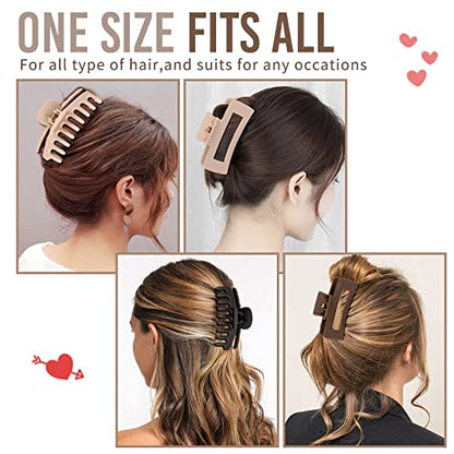LuSeren Hair Clips for Women 4.3 Inch Large Hair Claw Clips for Women Thin Thick Curly