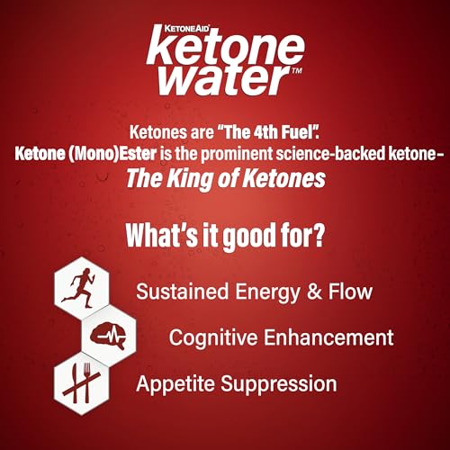 KetoneWater | Functional Sparkling Water w/Ketone Ester (3 Grams) | Black Cherry Flavor